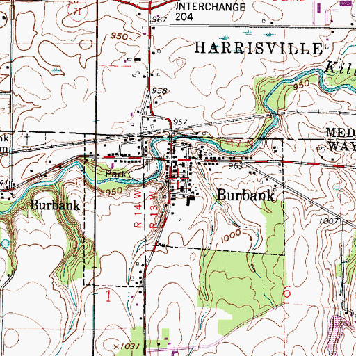 Topographic Map of Canaan Township Fire Department Station 2, OH