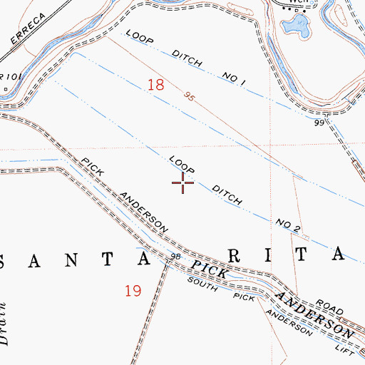 Topographic Map of Loop Ditch Number Two, CA