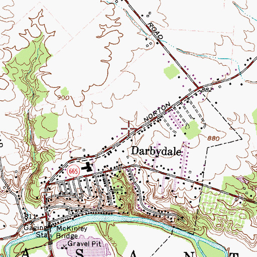 Topographic Map of Pleasant Township Fire Department Station 231, OH