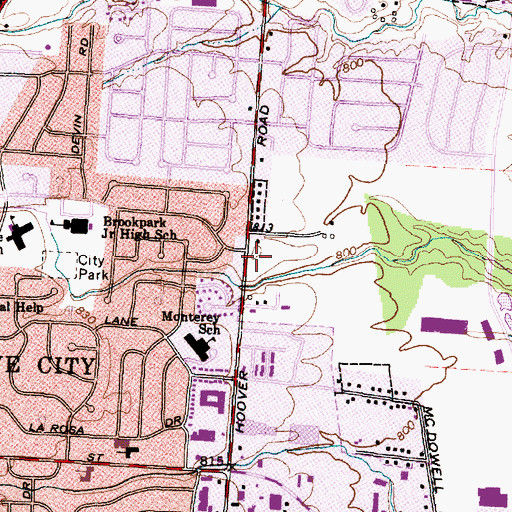 Topographic Map of Jackson Township Fire Department Station 202 Headquarters, OH
