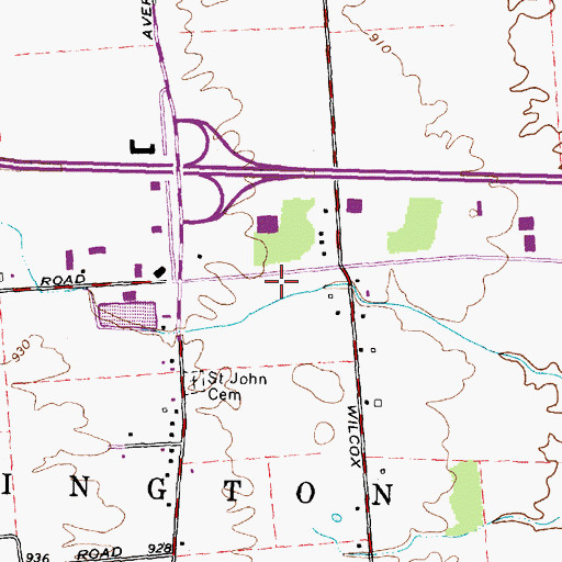 Topographic Map of Washington Township Fire Department and Emergency Medical Services Station 91, OH