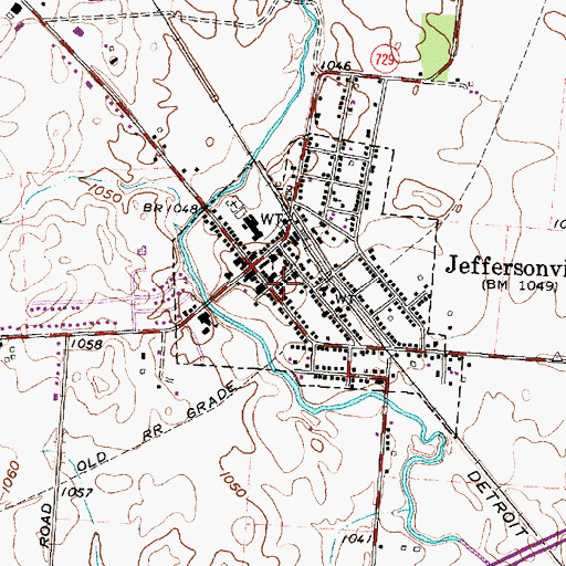 Topographic Map of Jefferson Township Fire Department Station 500, OH