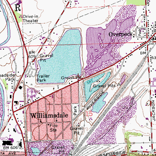 Topographic Map of Saint Clair Township Fire Department, OH