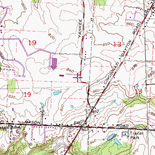 Topographic Map of Liberty Township Fire Department Station 112, OH