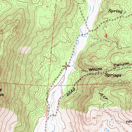 Topographic Map of Moore Creek, CA