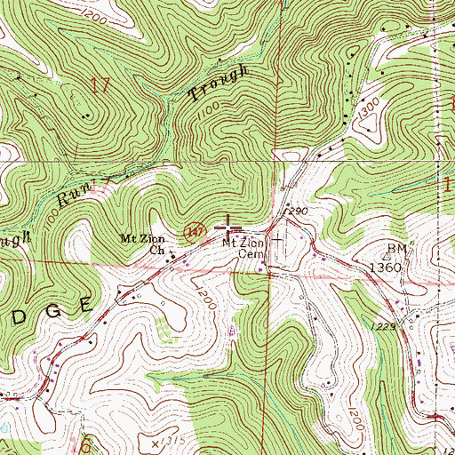 Topographic Map of Spirit of 76 Volunteer Fire Department Station 38, OH