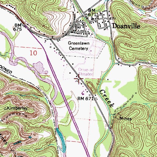 Topographic Map of York Township Volunteer Fire Department, OH
