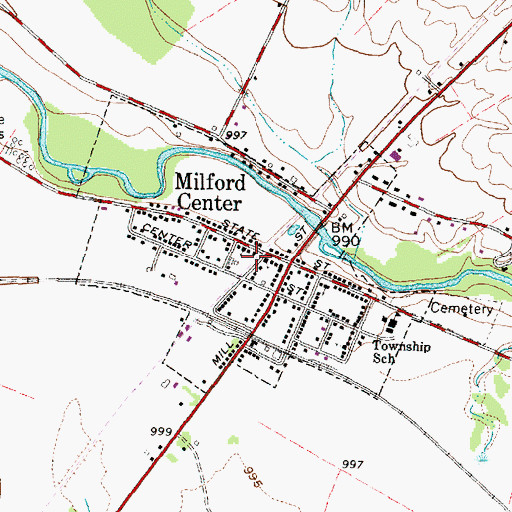 Topographic Map of Union Township Fire and Emergency Medical Services Department, OH