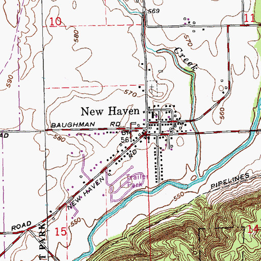 Topographic Map of Crosby Township Fire Department Station 28, OH