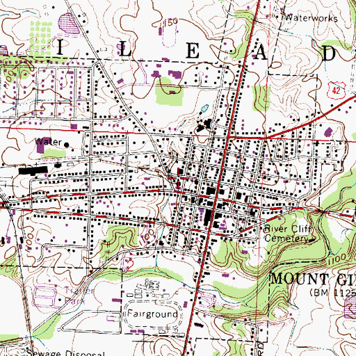 Topographic Map of Mount Gilead Fire Department Station 19, OH