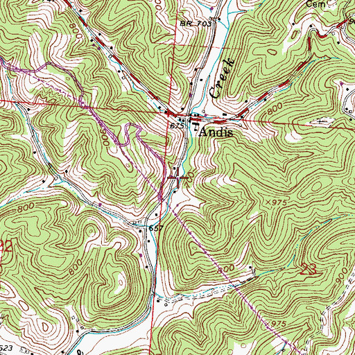 Topographic Map of Lawrence Township Fire Department Station 2, OH