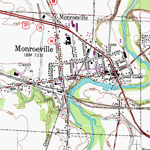 Topographic Map of Huron River Joint Fire Department, OH