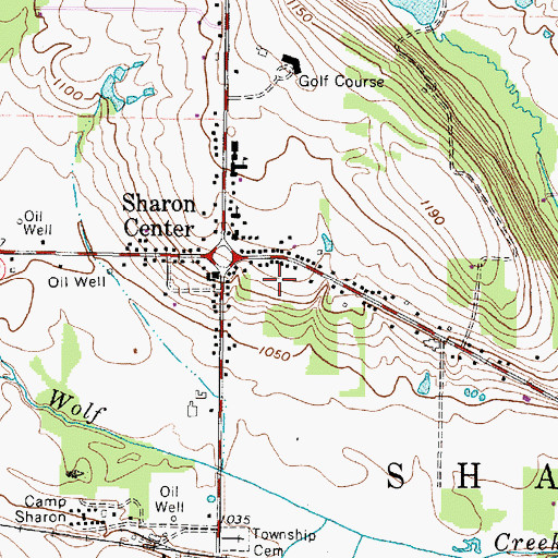 Topographic Map of Sharon Township Fire Department, OH
