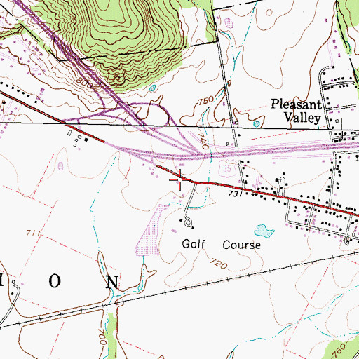 Topographic Map of Union Township Fire Department Station 1, OH