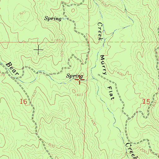 Topographic Map of Murry Creek, CA