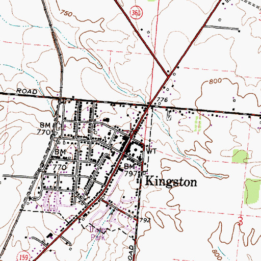 Topographic Map of Green Township Fire Department, OH
