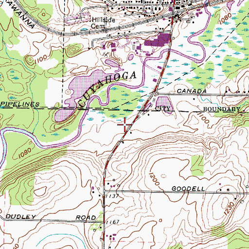 Topographic Map of Mantua - Shalersville Fire Department, OH