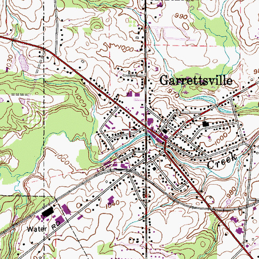 Topographic Map of Garrettsville Freedom Nelson Joint Fire Department, OH