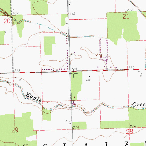 Topographic Map of Auglaize Township Fire Department, OH