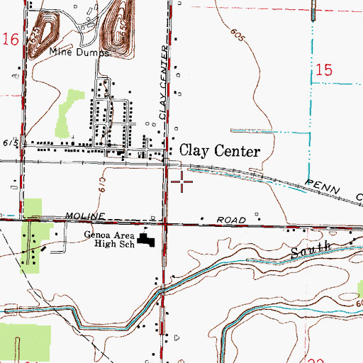 Topographic Map of Allen - Clay Joint Fire Department - Station 2 Headquarters, OH