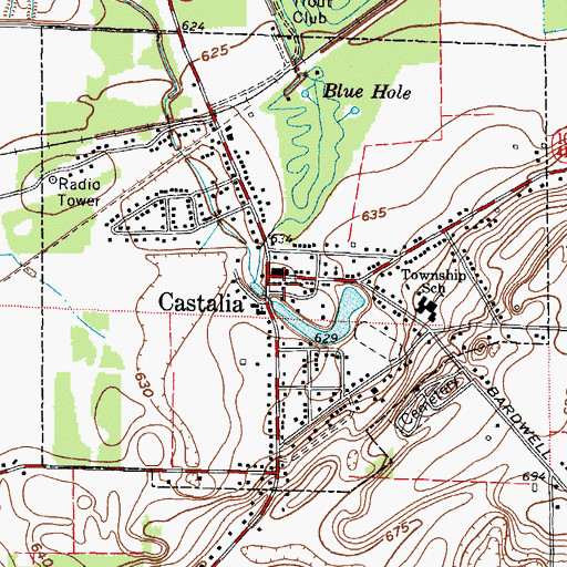 Topographic Map of Margaretta Township Fire Department, OH