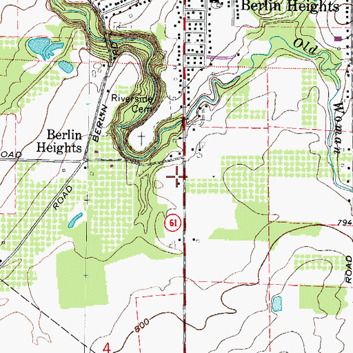 Topographic Map of Berlin Township Fire Department, OH
