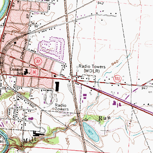 Topographic Map of Tri - Township Fire Department Station 330, OH