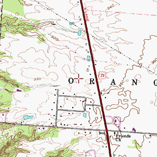Topographic Map of Orange Township Fire Department Station 361, OH