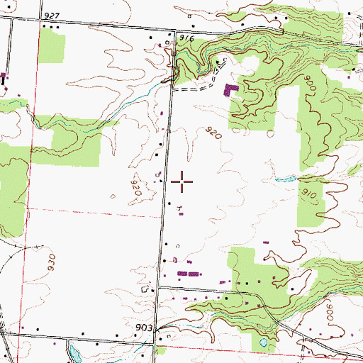 Topographic Map of Liberty Township Fire Department Station 321, OH