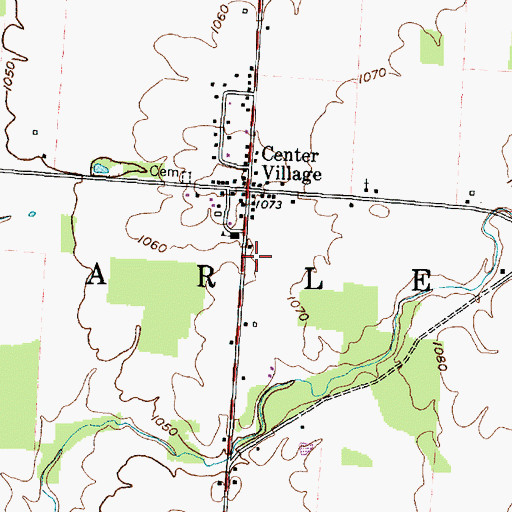 Topographic Map of Harlem Township Division of Fire Station 450, OH