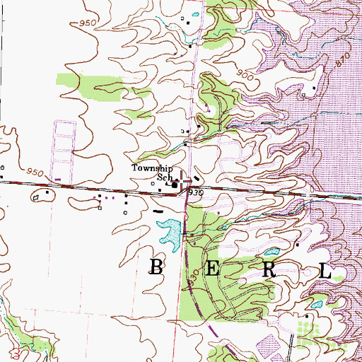 Topographic Map of Berlin Township Fire Department, OH