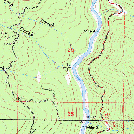 Topographic Map of Nixon Creek, CA