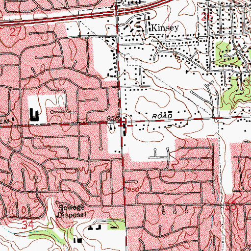 Topographic Map of Clayton Fire Department Station 85, OH