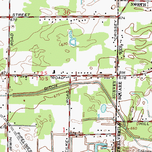 Topographic Map of Spencer Township Fire and Rescue, OH