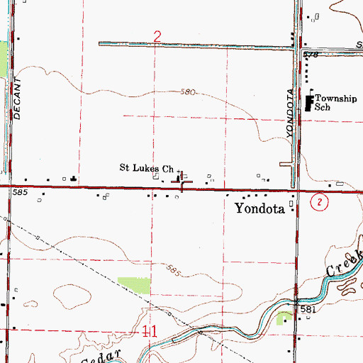 Topographic Map of Jerusalem Township Fire Department, OH