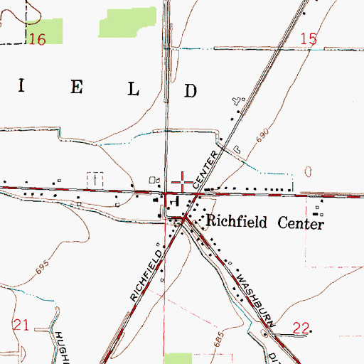 Topographic Map of Richfield Township Fire Department, OH