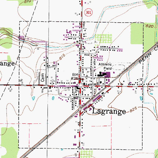Topographic Map of Lagrange Fire and Rescue, OH