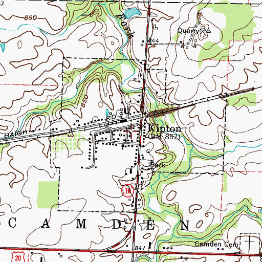 Topographic Map of Camden Township Fire Department, OH