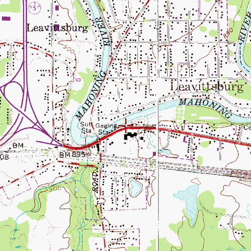 Topographic Map of Warren Township Fire Department Station 47, OH