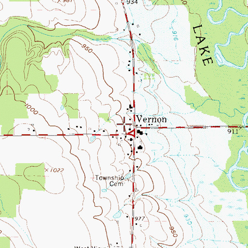 Topographic Map of Burghill Vernon Fire Department Station 19, OH