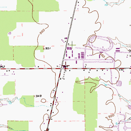 Topographic Map of Bazetta Fire Department Station 11, OH