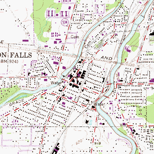 Topographic Map of Newton Falls Joint Fire District Station 43, OH