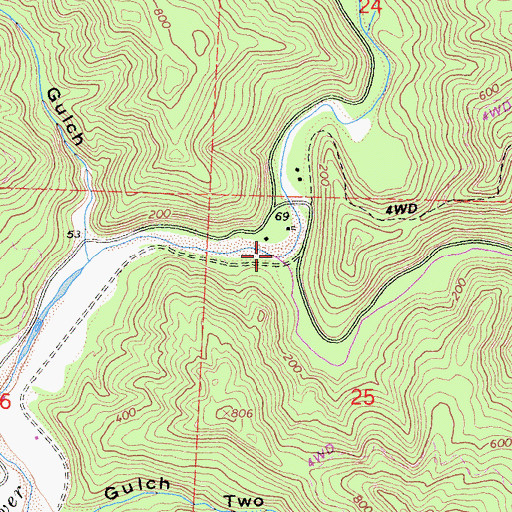 Topographic Map of North Fork Ten Mile River, CA