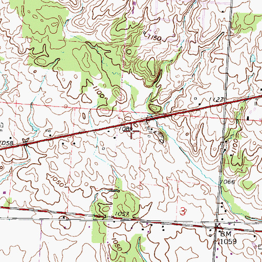 Topographic Map of West Licking Joint Fire District Station 1 Headquarters, OH
