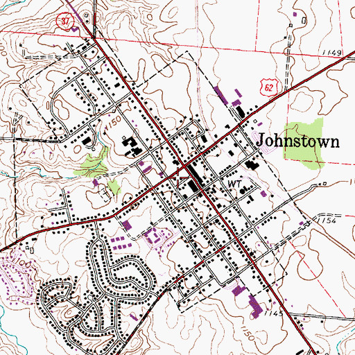 Topographic Map of Monroe Township Fire Department, OH