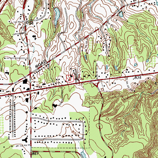 Topographic Map of Willoughby Hills Fire Department, OH