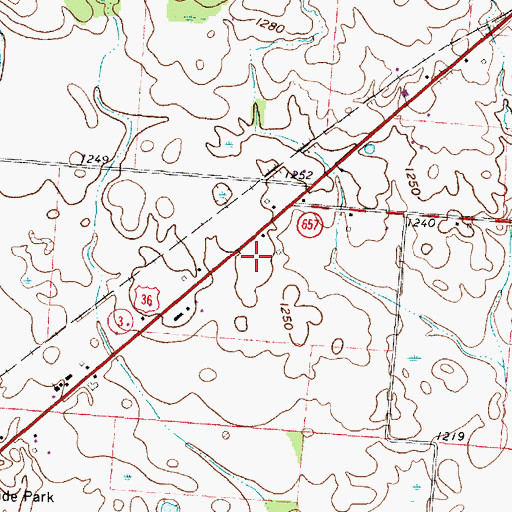 Topographic Map of Central Ohio Joint Fire District, OH