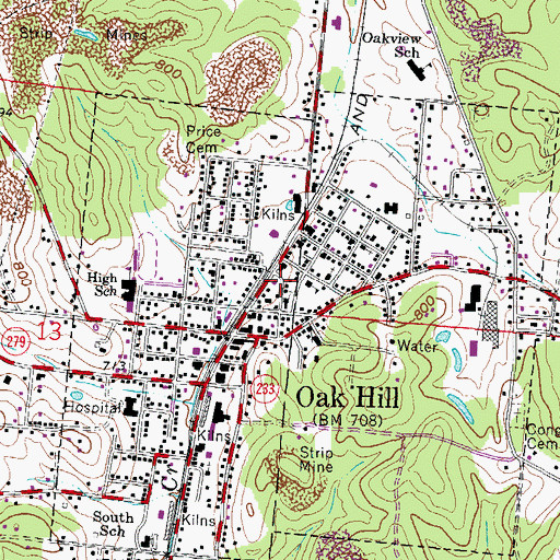 Topographic Map of Madison - Jefferson Volunteer Fire Department, OH