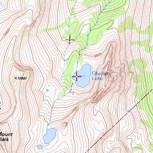 Topographic Map of Obelisk Lake, CA