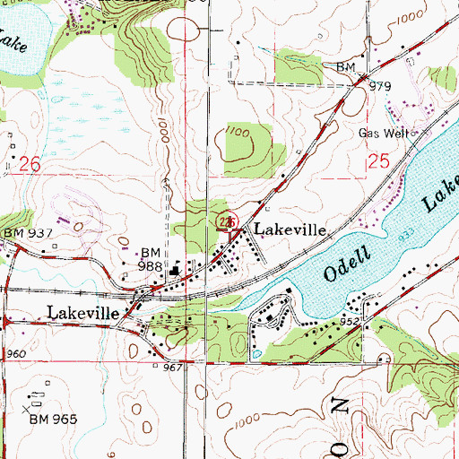 Topographic Map of Western Holmes Fire District Lakeville Station, OH